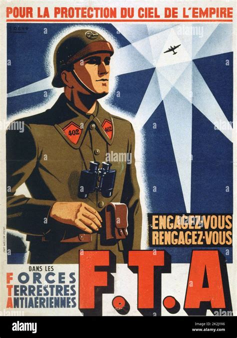 World War Ii 1939 1945 Recruiting Poster For The Forces Terrestres