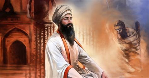 & then in 1675 guru tegh bahadur was executed in delhi on 11 november under the orders of the mughal emperor aurangzeb. "Guru Tegh Bahadur's Time" ~ New Painting Released | SikhNet