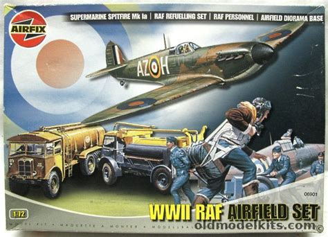 Airfix 172 World War Ii Raf Airfield Set Spitfire Mk1a Bedford Ql