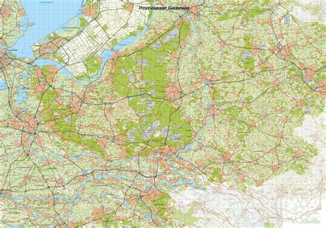 Digitale Topografische Kaart Van Nederland Kaart