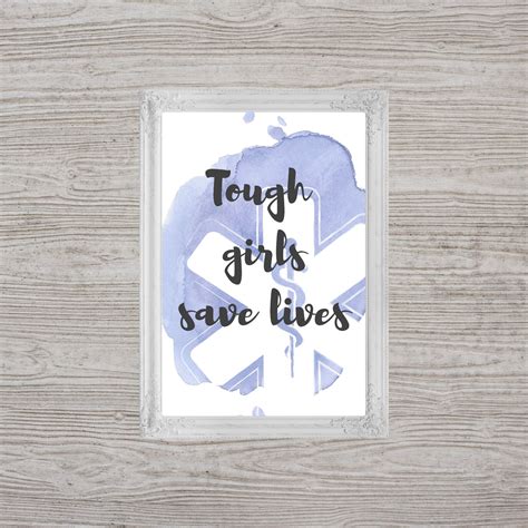 Ems Wall Art Paramedic T Emt Wall Art Girl Emt Girl Etsy