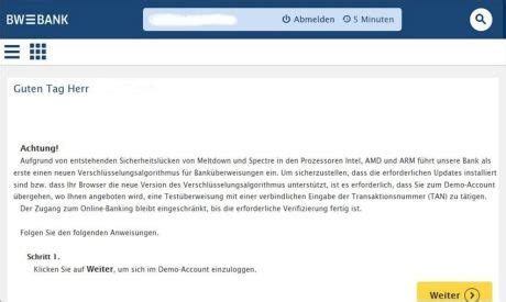 Möchte man also geld innerhalb europas in eur verschicken, darf. Sicherheitsmeldungen | BW-Bank