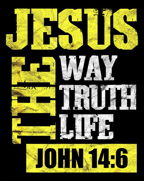 Jesus The Way Truth Life John 146 Christian Bible Verse Png Digital