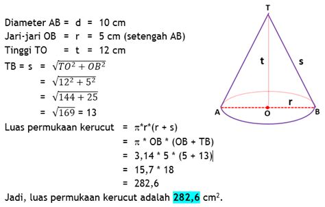 Rumus Kerucut Cara Menghitung Luas Permukaan Volume Contoh Soal The Best Porn Website