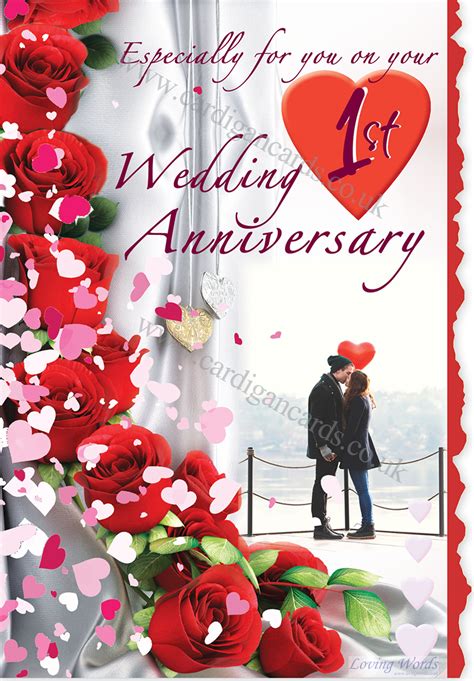 On Your 1st Wedding Anniversary Greeting Cards By Loving Words
