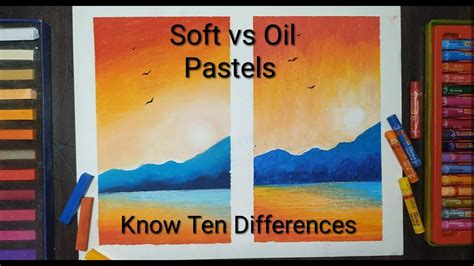 Soft Pastels vs Oil Pastels! Difference! Similar Sunset ...
