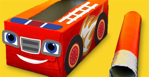 Blaze Fire Truck Tissue Box Craft | Nickelodeon Parents
