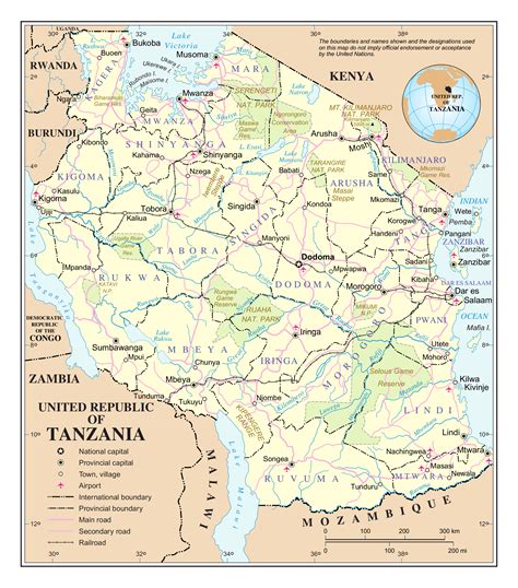 Detailed Map Of Tanzania