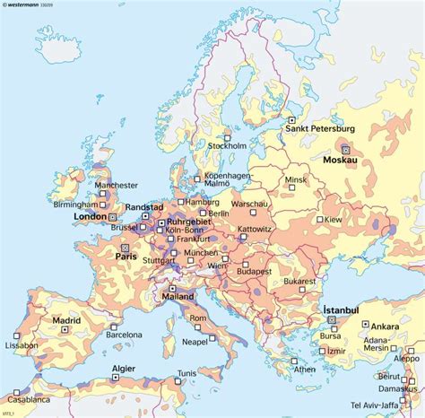 Diercke Weltatlas Kartenansicht Europa Bevölkerungsdichte Und