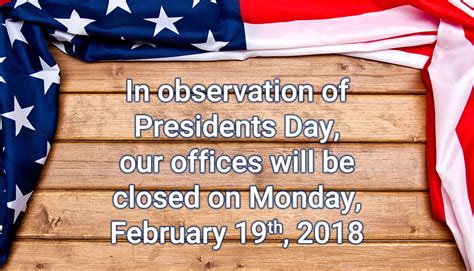 Closed For Presidents Day Sign Alqurumresortcom