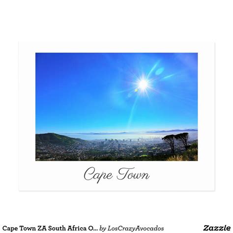 Cape Town Za South Africa Ocean Cityscape Postcard