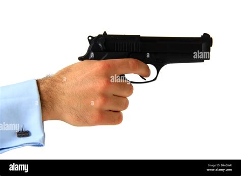 Man Holding Pistol Cut Out Stock Images And Pictures Alamy