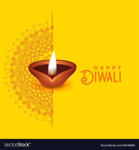 Beautiful Diwali Greeting Card Design Royalty Free Vector
