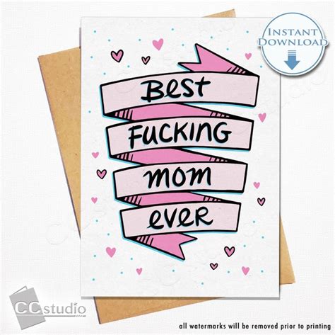 Printable Mothers Day Card Funny Mothers Day Card Digital Etsy Funny Anniversary Cards