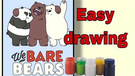 draw we bare bears step by step easy drawing draw cartoons youtube