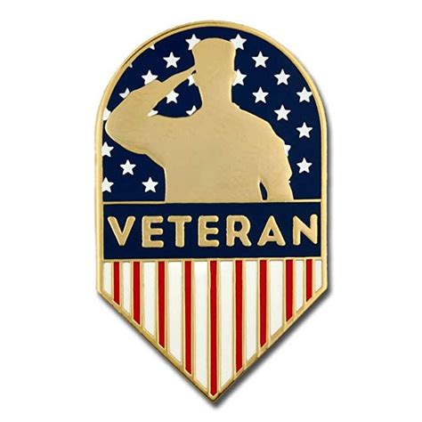 Pinmart Us Veteran American Flag Shield Military Enamel Lapel Pin