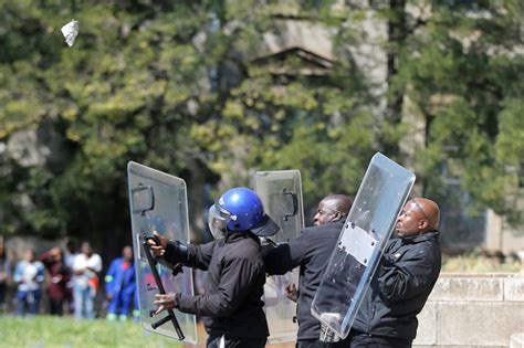 South Africa One Killed As Police Clash With Protesting Students