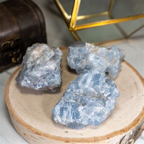 Small Raw Blue Calcite The Crystal Council