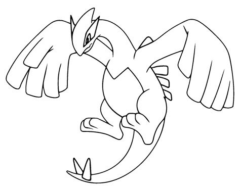 Lugia Pokemon Coloring Pages