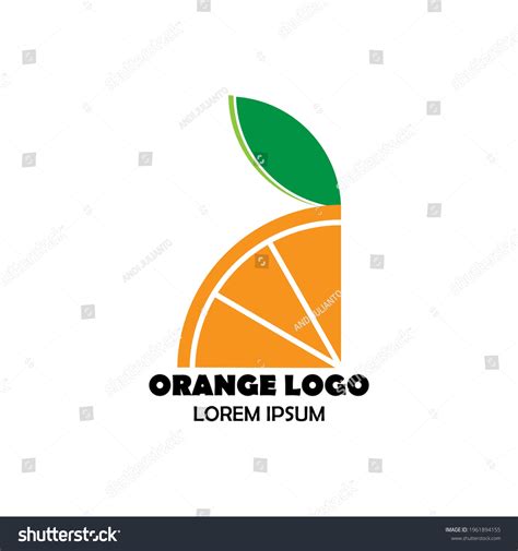 Orange Fruit Logo Design Isolated On Stock Vector Royalty Free