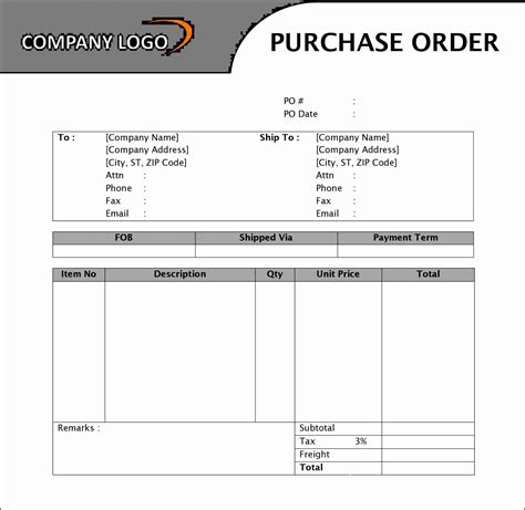 8 Free Excel Purchase order Template - Excel Templates - Excel Templates