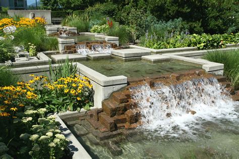 Small Concrete Patio Pond Garden Awesome Waterfall Design