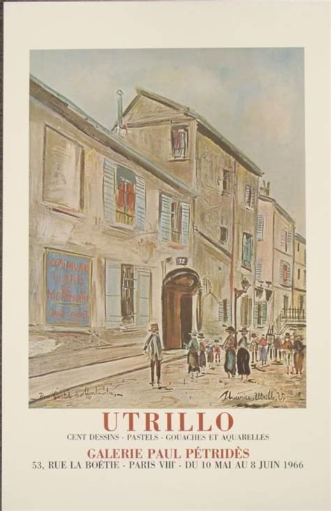 Maurice Utrillo Rue Cortot A Montmartre Art Print