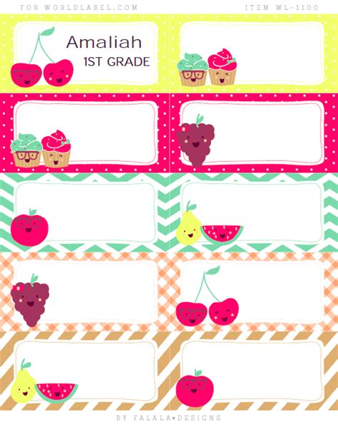 Free for commercial use high quality images Back to School Labels by Falala Designs | Worldlabel Blog