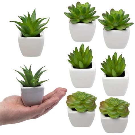 floral décor home and garden home décor artificial succulents set of 3 mini realistic fake plants