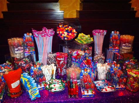 Candy Bar With Lots Of Flashing And Glowing Candy We Did For Glow Party