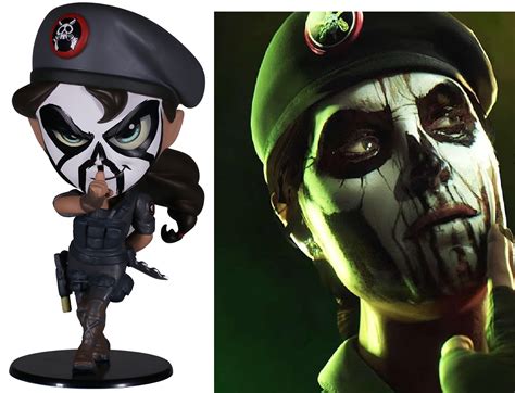 Caveira Chibi Has A Different Facepaint Than Her In Game Model Rrainbow6