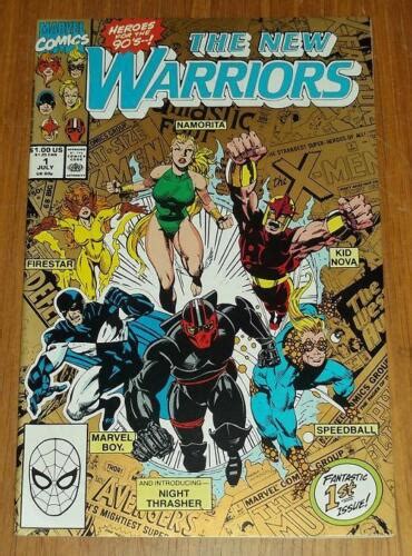 New Warriors 1 Gold Cover Variant Marvel Scarce July 1990 X Ebay