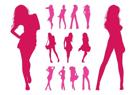 fashion models silhouettes set download free vector art stock graphics and images