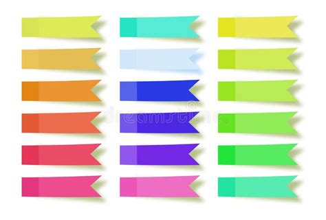Sticky Notes Collection Of Colorful Vector Sticky Notes Transparent