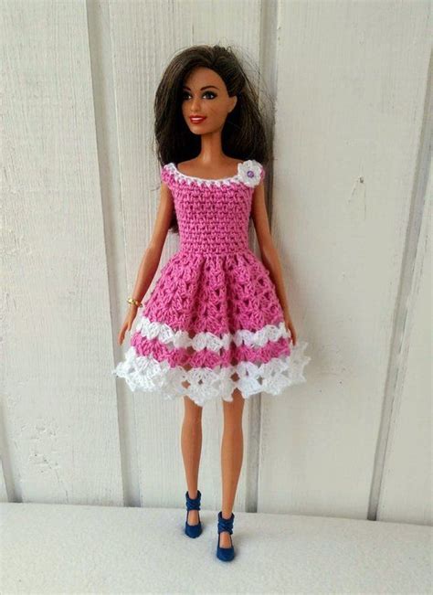 Barbie Clothes Barbie Crochet Dress For Barbie Doll Crochet Barbie Clothes Barbie Clothes