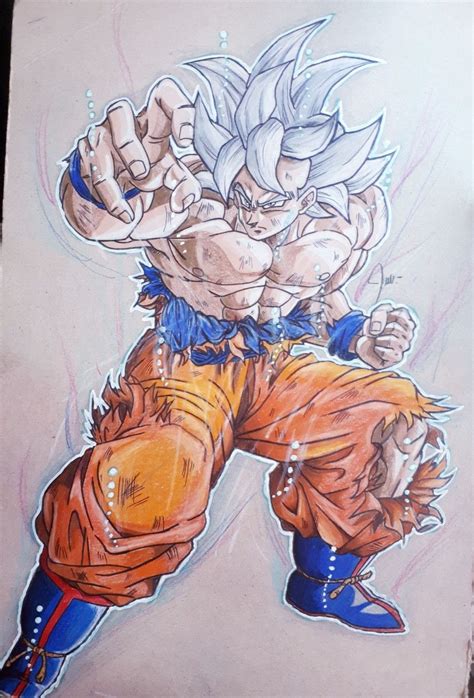 Goku Mastered Ultra Instinct Goku Dibujo A Lapiz Personajes De Goku