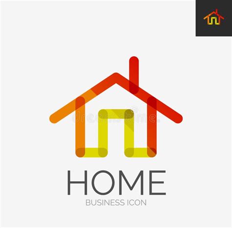 Minimal Line Design Logo Home Icon Stock Vector Illustration Of