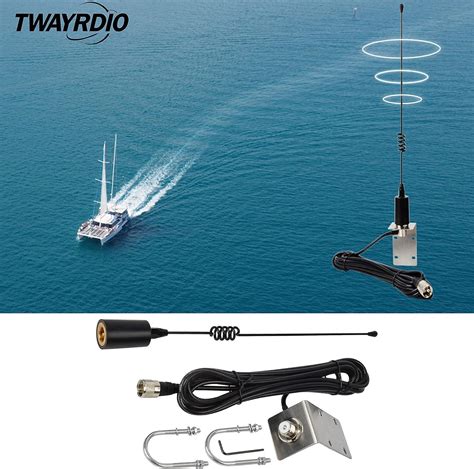 Twayrdio Vhf Marine Antenna 156 163mhz 50w Boat Radios Antennas With