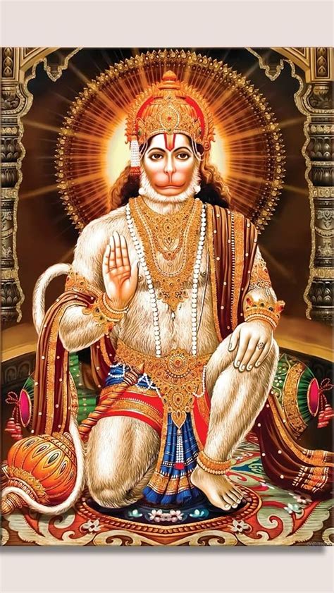 Bajrangbali Light Background Lord Hanuman Ji Hd Phone Wallpaper