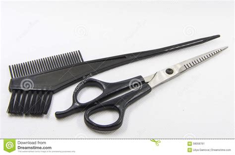 Comb And Scissors Stock Image Image Of People Scissors 58058761