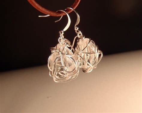 Items Similar To Wire Wrapped Crystals Earrings On Etsy