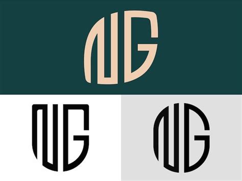 Premium Vector Creative Initial Letters Ng Logo Designs Bundle
