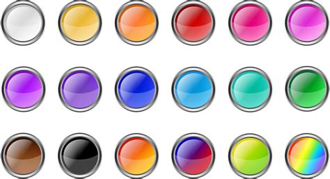 Set Of Colorful Buttons 2642081 Vector Art At Vecteezy