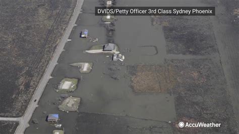 Aerial Footage Shows Widespread Flooding After Hurricane Delta