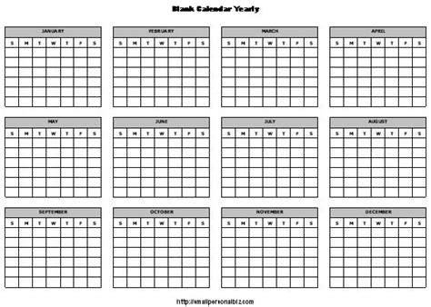 Printable Yearly Calendar Planning Calendar Calendar Download