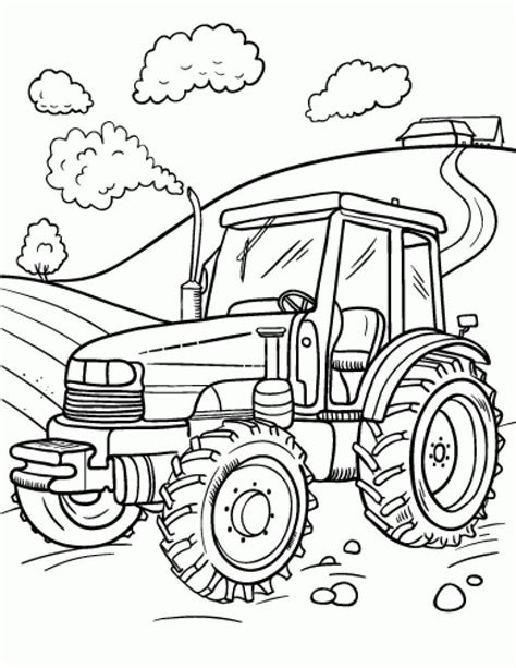 Ga je voor een john deere tractor of een tractor en stro? Kleurplaat Tractor Met Maaier
