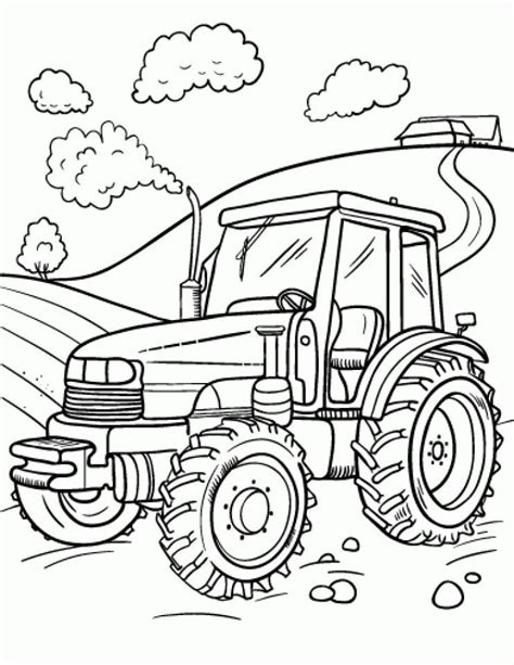 Kleurplaat Tractor