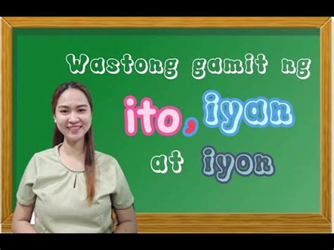 Panghalip Pamatlig Ito Iyan At Iyon Youtube