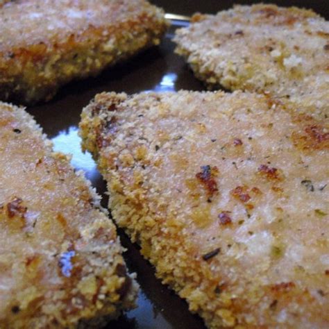 Open soup can and pour broth into a measuring cup, reserving rice. Baked Parmesan Encrusted Pork Chops | Recipe | Pork chops, Recipes, Food