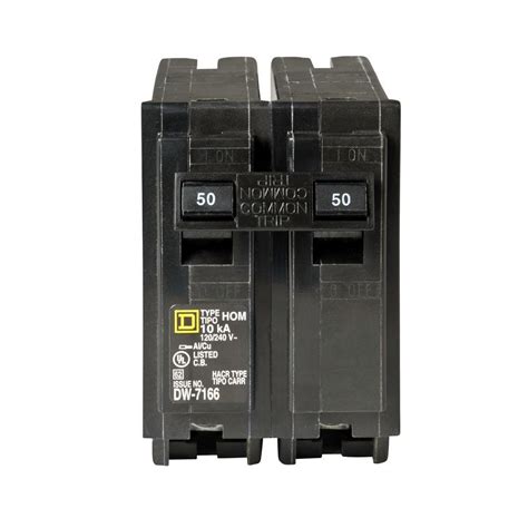 Square D Homeline 50 Amp 2 Pole Circuit Breaker Hom250cp The Home Depot